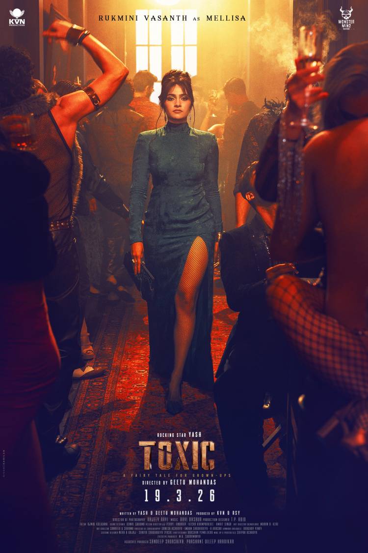 யாஷின் ‘டாக்ஸிக்: எ ஃபேரி டேல் ஃபார் கிரோன்-அப்ஸ்’, (Toxic: A Fairytale for Grown-ups)  திரைப்படத்திலிருந்து, மெலிசா (Mellisa) பாத்திரத்தில், ருக்மணி வசந்தின்  ஃபர்ஸ்ட் லுக் வெளியானது !!