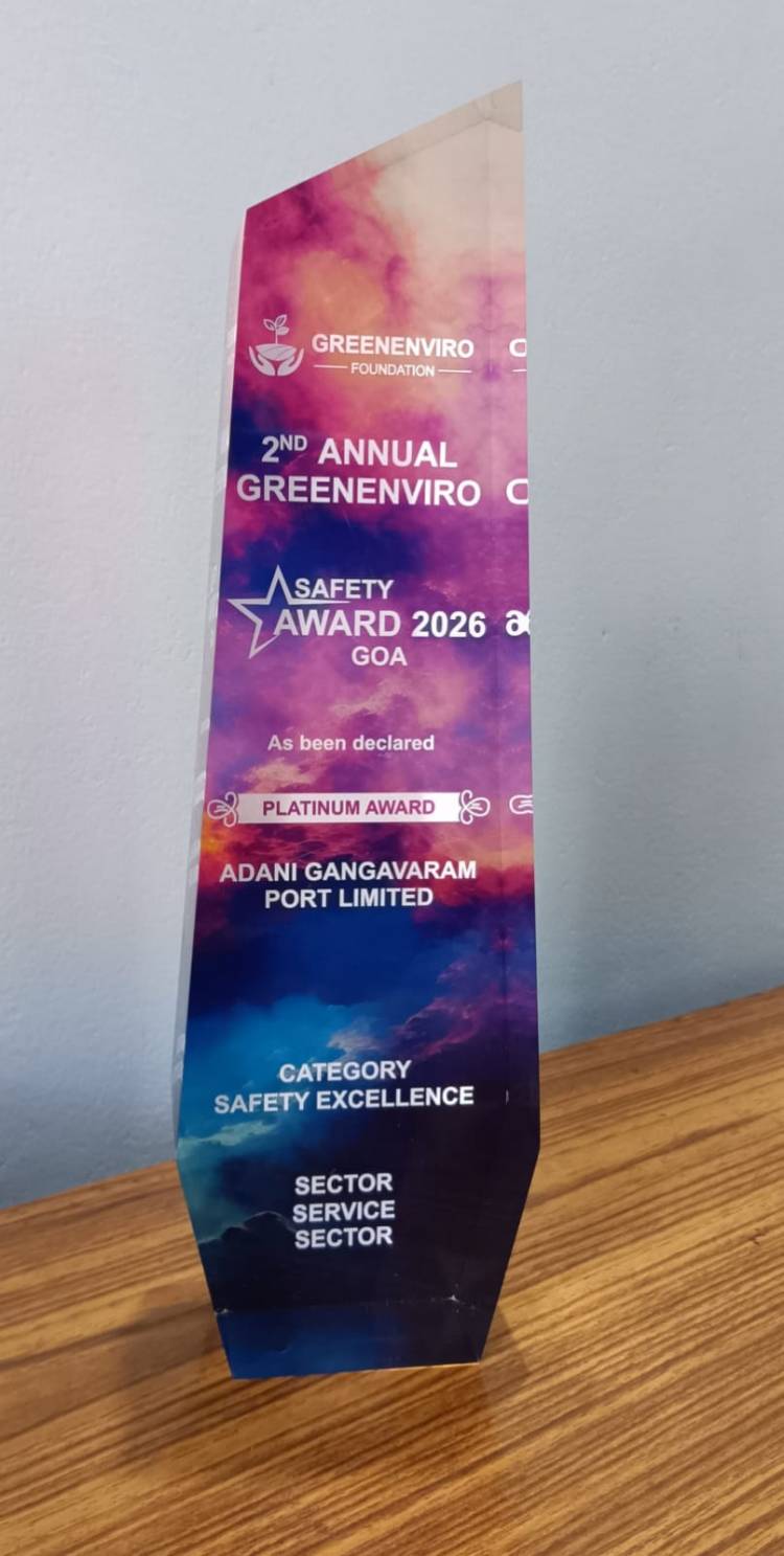 Adani Gangavaram Port Limited Honoured with Safety Excellence Award at 2nd Annual Green Enviro Summit & Excellence Awards