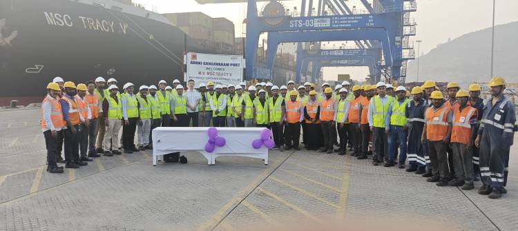Adani Gangavaram Port Sets New Benchmark with Highest-Ever Single Transaction Handling of 3,400 TEUs