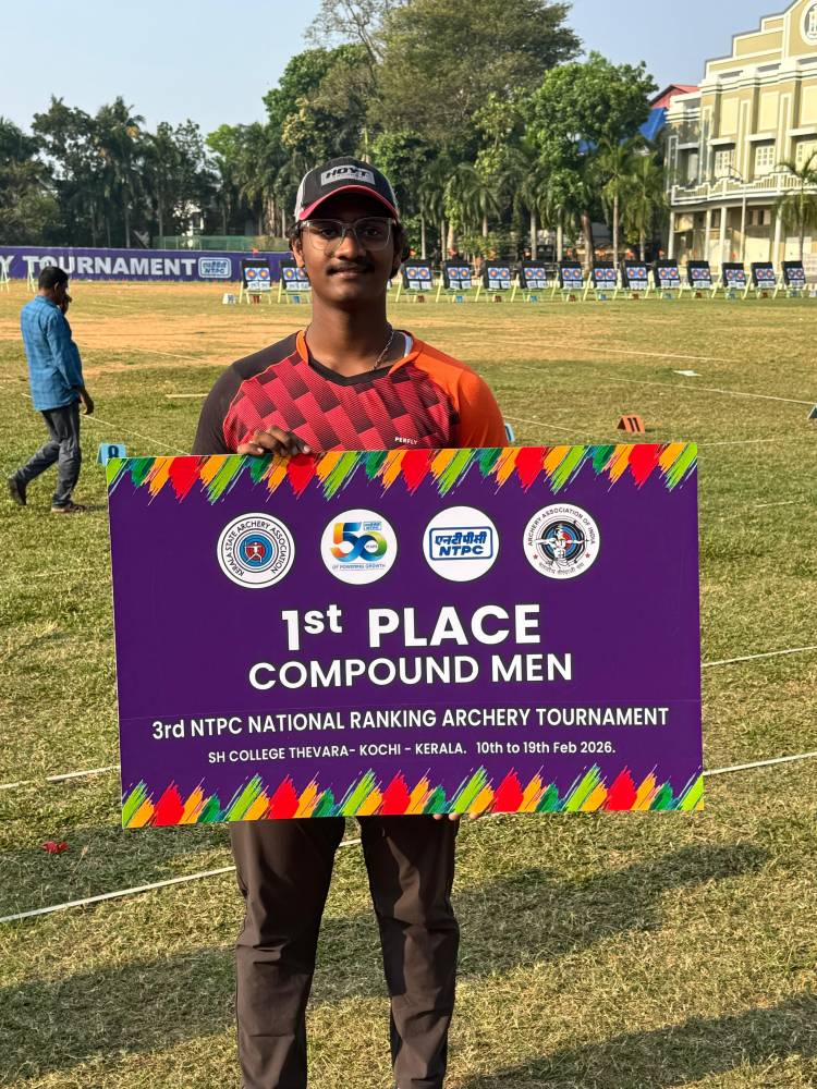  SRMIST Student Wins Gold at 3rd NTPC National Ranking Archery Championship 2026