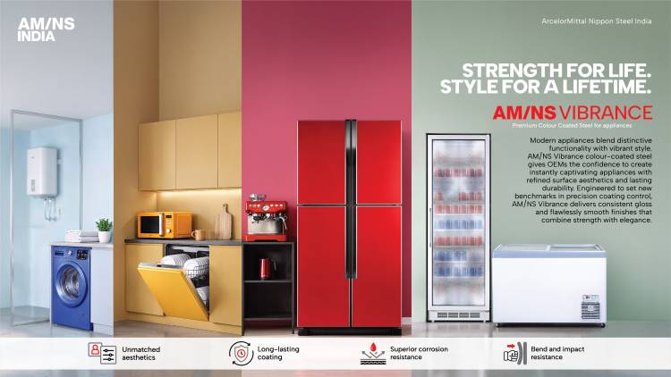 AM/NS India expands value-added steel portfolio with world-class branded offerings Vibrance and Optima to power appliance and industrial manufacturing