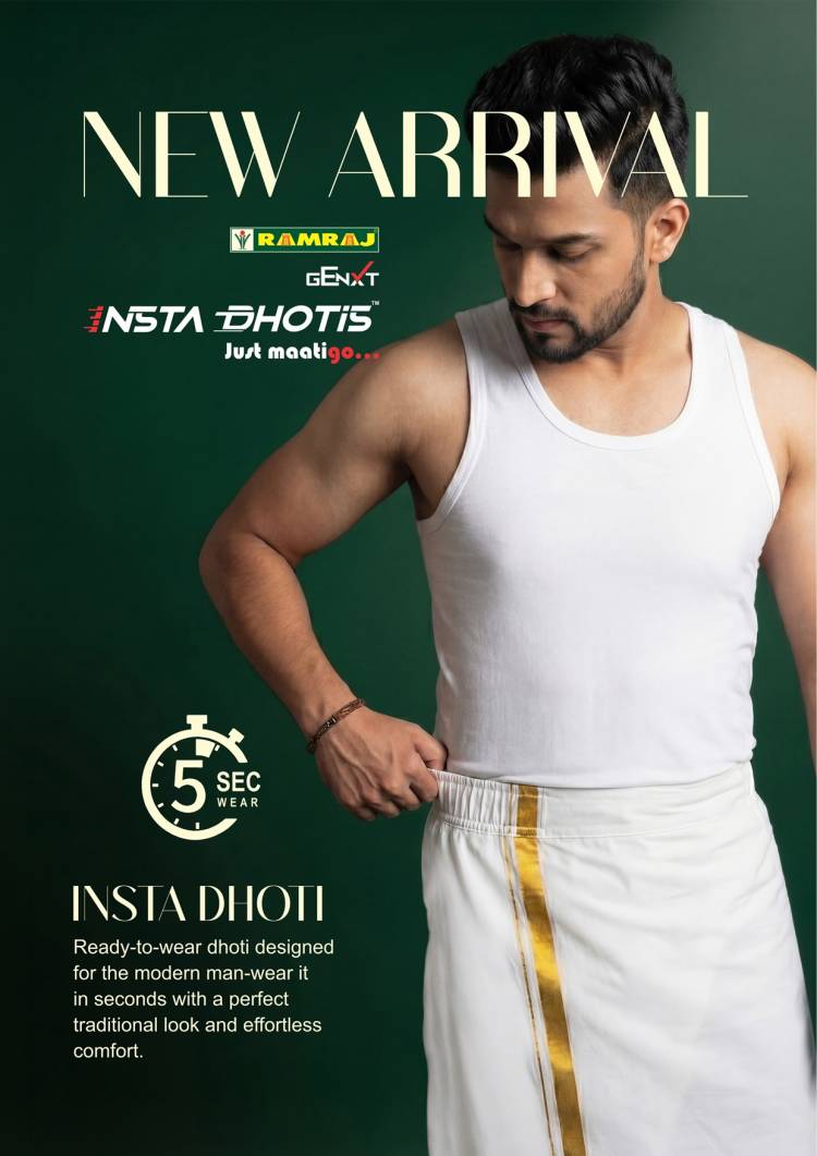 Ramraj Cotton Launches ‘Genxt Insta Dhoti’ – Tradition, Now in Just 5 Seconds