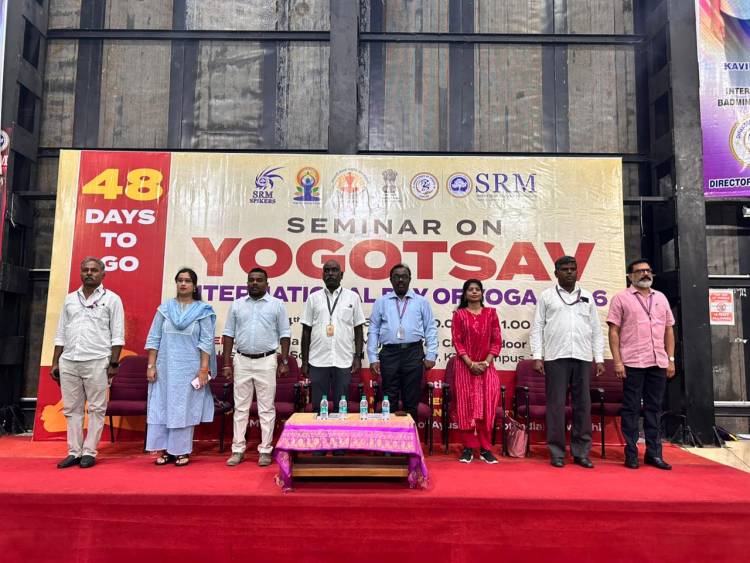 SRMIST Organizes Yoga Session and Seminar under “100 Days – 100 Institutions” Campaign - “48 Days to Go”
