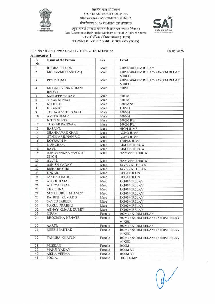 SRMIST Athlete Sadhana Ravi to Represent India at Asian U-20 Athletics Championship 