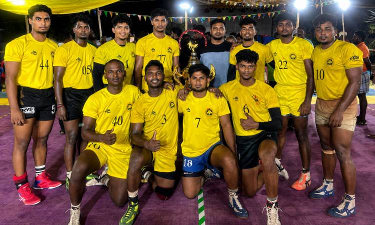 SRMIST Kabaddi Men's Team Won Gold in the State Level Invitational Kabaddi Tournament