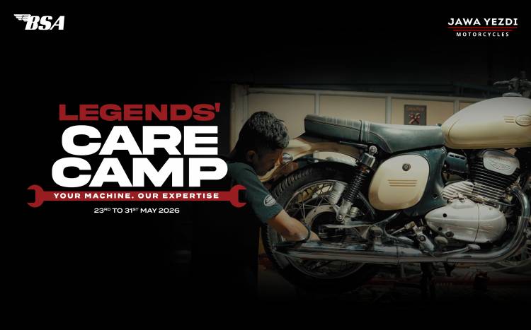 CLASSIC LEGENDS LAUNCHES 9-DAY “LEGENDS’ CARE CAMP” ACROSS JAWA, YEZDI AND BSA DEALERSHIP NETWORK