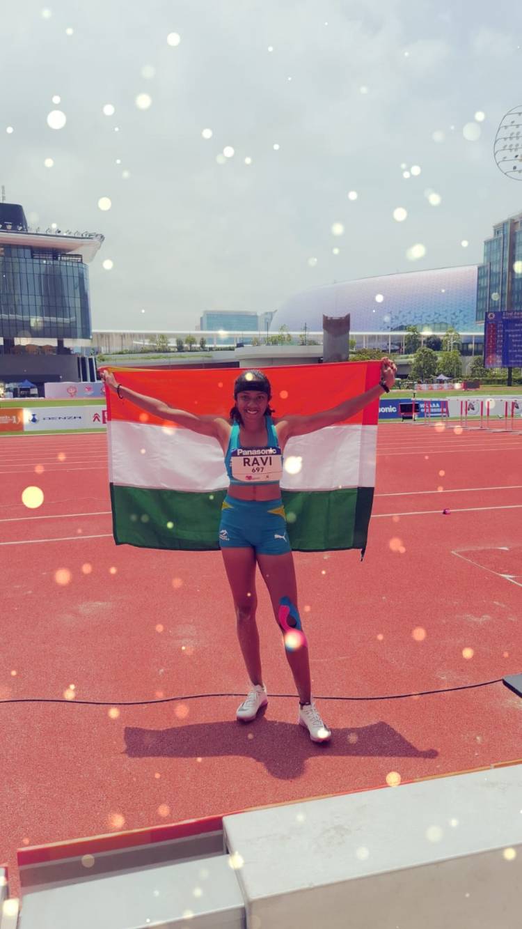 SRMIST Sadhana Ravi Secures Silver in Asian U-20 Athletics Championships