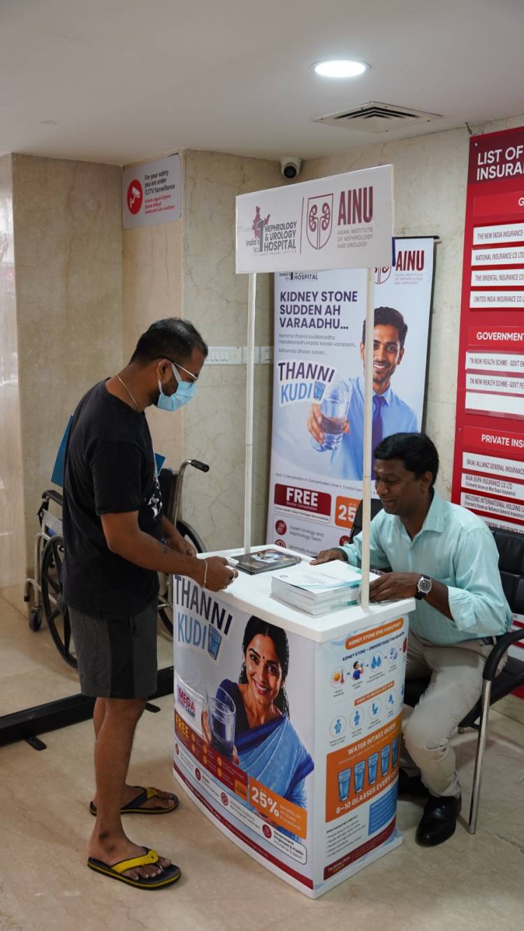 AINU Chennai Launches "Thanni Kudi" Initiative: Conducts Mega Free Kidney Health Screening Camp