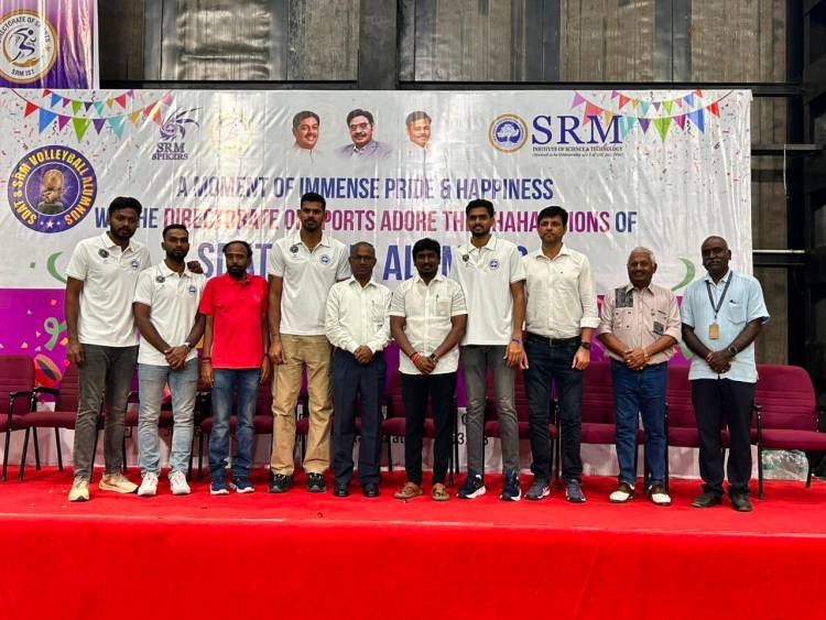 SRMIST Felicitates Alumni Volleyball Players for India's Historic AVC Men's Volleyball Cup 2026 Bronze Medal Victory