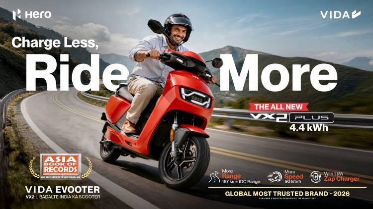 VIDA enters the Asia Book of Records with the launch of the new VIDA Evooter VX2 Plus 4.4 kWh