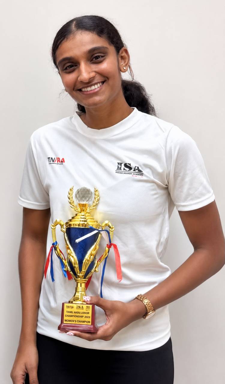 SRM IST Student Shameena Riaz Wins Gold in Tamil Nadu State Closed Squash Championships 2026