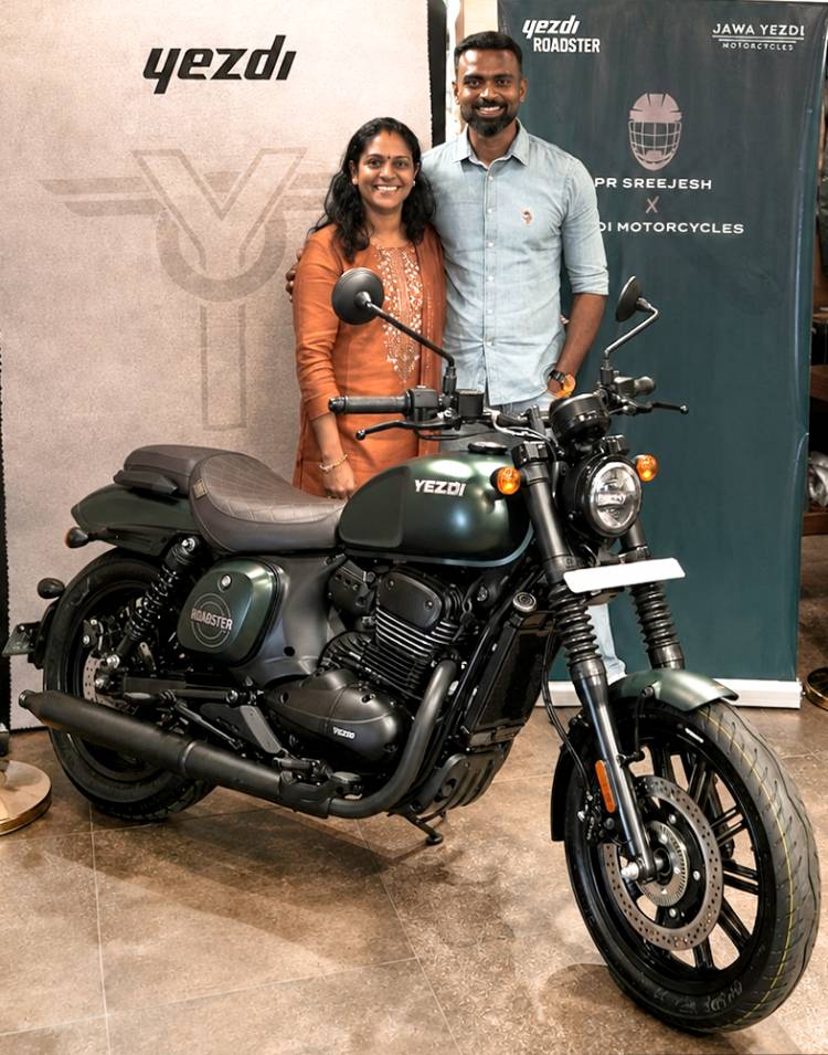 Olympic medallist and former Indian Hockey captain PR Sreejesh becomes the first customer in India to take delivery of the 2026 Yezdi Roadster
