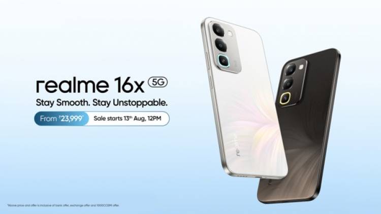 realme introduces the realme 16x 5G with the Segment's Leading 7000mAh Titan Battery and smooth performance starting at INR 23,999