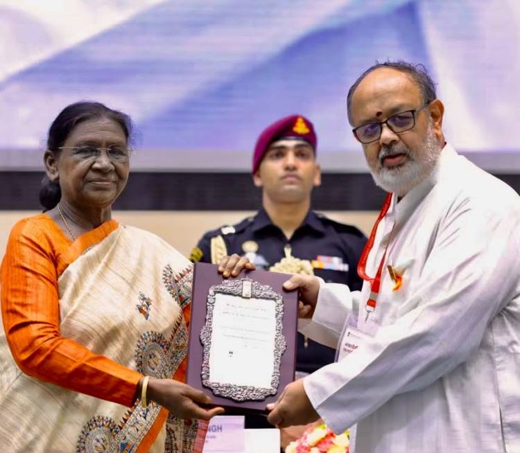 SANGEET NATAK AKADEMI AWARD FOR MUSICIAN AND PERCUSSIONIST ANOOR ANANTHA KRISHNA SHARMA